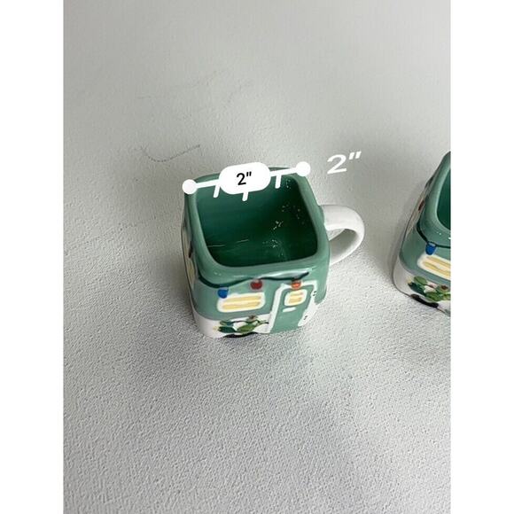 TAG RV Camper Mini Mugs 2” Tall 2 oz Ceramic Set Of 3 - Picture 8 of 9